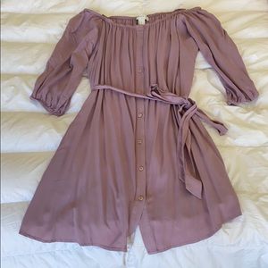 NWOT! Forever 21 Off-the-Shoulder Tie Front Dress